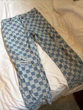 Checkered Jeans